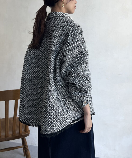 セール】ツイードシャツジャケット（その他アウター）｜Chez toi