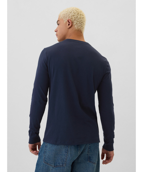 GAP（ギャップ）の「エブリディ ソフトクルーネックTシャツ 長袖（Tシャツ/カットソー・メンズ・ブラウン/ホワイト/ネイビー/ベージュ/ブラック・XS/S/M/L/XL）」の9枚目の写真