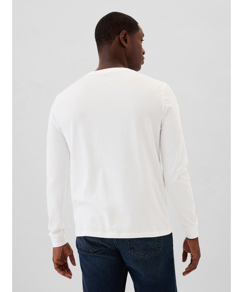 GAP（ギャップ）の「エブリディ ソフトクルーネックTシャツ 長袖（Tシャツ/カットソー・メンズ・ブラウン/ホワイト/ネイビー/ベージュ/ブラック・XS/S/M/L/XL）」の10枚目の写真