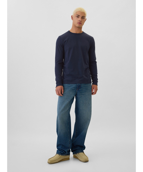 GAP（ギャップ）の「エブリディ ソフトクルーネックTシャツ 長袖（Tシャツ/カットソー・メンズ・ブラウン/ホワイト/ネイビー/ベージュ/ブラック・XS/S/M/L/XL）」の12枚目の写真