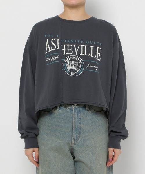 LOWRYS FARM（ローリーズファーム）の「リメイクショートＴＬＳ 146672（Tシャツ/カットソー・レディース・ホワイト/チャコールグレー/イエロー・FREE）」の15枚目の写真