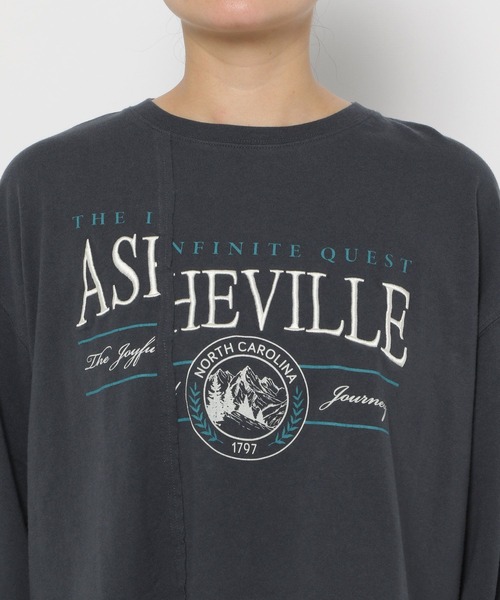 LOWRYS FARM（ローリーズファーム）の「リメイクショートＴＬＳ 146672（Tシャツ/カットソー・レディース・ホワイト/チャコールグレー/イエロー・FREE）」の18枚目の写真