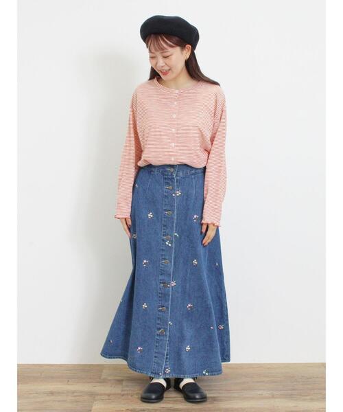 Samansa Mos2（サマンサ モスモス）の「ワンポイント刺繍シアー