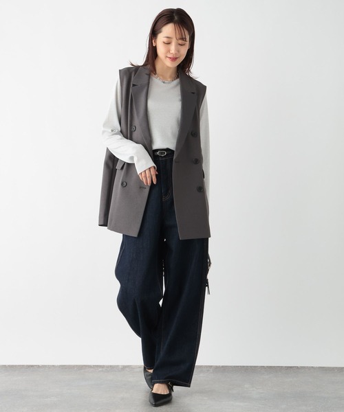 ベスト ジレ MATINEE LINE/お手入れらくらくSET UPWジレ/140455 レディース MATINEE LINE/お手入れらくらくSET UPWジレ/140455（ベスト