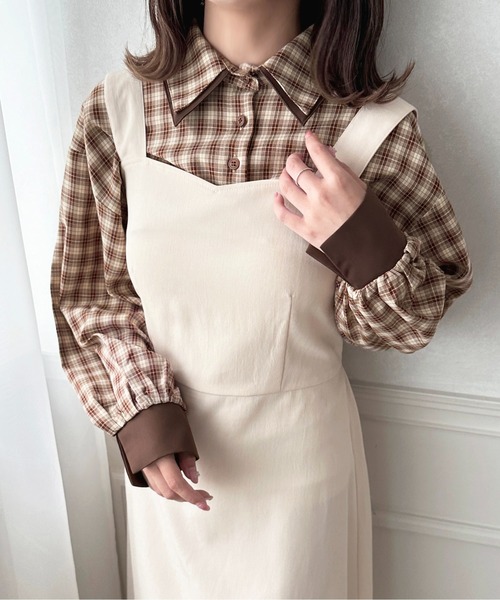 apres jour(アプレジュール)の「【apres jour mimi】Wカラーアソートショートシャツ【ZOZOTOWN限定アイテム】(シャツ/ブラウス・レディース・ブラック/ブラウン/オフホワイト/アイボリー/ボルドー・X-LARGE/フリー)」の4枚目の写真