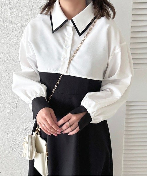 apres jour(アプレジュール)の「【apres jour mimi】Wカラーアソートショートシャツ【ZOZOTOWN限定アイテム】(シャツ/ブラウス・レディース・ブラック/ブラウン/オフホワイト/アイボリー/ボルドー・X-LARGE/フリー)」の1枚目の写真