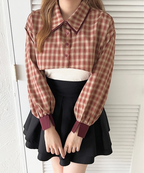 apres jour(アプレジュール)の「【apres jour mimi】Wカラーアソートショートシャツ【ZOZOTOWN限定アイテム】(シャツ/ブラウス・レディース・ブラック/ブラウン/オフホワイト/アイボリー/ボルドー・X-LARGE/フリー)」の5枚目の写真