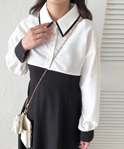 apres jour(アプレジュール)の「【apres jour mimi】Wカラーアソートショートシャツ【ZOZOTOWN限定アイテム】(シャツ/ブラウス・レディース・ブラック/ブラウン/オフホワイト/アイボリー/ボルドー・X-LARGE/フリー)」の9枚目の写真