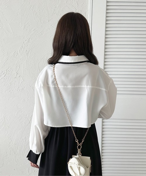 apres jour(アプレジュール)の「【apres jour mimi】Wカラーアソートショートシャツ【ZOZOTOWN限定アイテム】(シャツ/ブラウス・レディース・ブラック/ブラウン/オフホワイト/アイボリー/ボルドー・X-LARGE/フリー)」の12枚目の写真