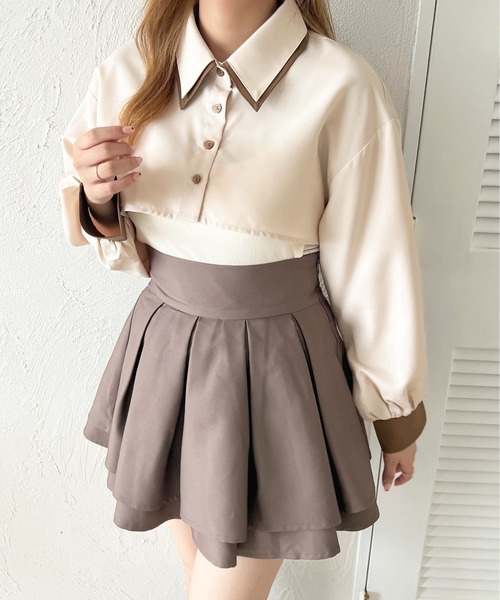 apres jour(アプレジュール)の「【apres jour mimi】Wカラーアソートショートシャツ【ZOZOTOWN限定アイテム】(シャツ/ブラウス・レディース・ブラック/ブラウン/オフホワイト/アイボリー/ボルドー・X-LARGE/フリー)」の16枚目の写真