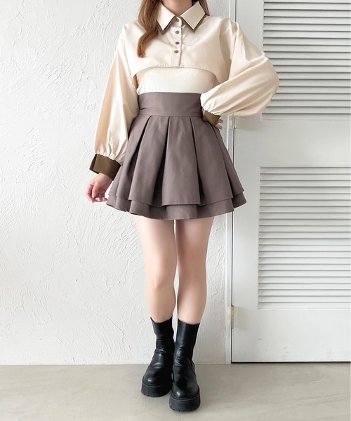 apres jour(アプレジュール)の「【apres jour mimi】Wカラーアソートショートシャツ【ZOZOTOWN限定アイテム】(シャツ/ブラウス・レディース・ブラック/ブラウン/オフホワイト/アイボリー/ボルドー・X-LARGE/フリー)」の18枚目の写真