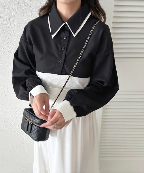 apres jour(アプレジュール)の「【apres jour mimi】Wカラーアソートショートシャツ【ZOZOTOWN限定アイテム】(シャツ/ブラウス・レディース・ブラック/ブラウン/オフホワイト/アイボリー/ボルドー・X-LARGE/フリー)」の21枚目の写真