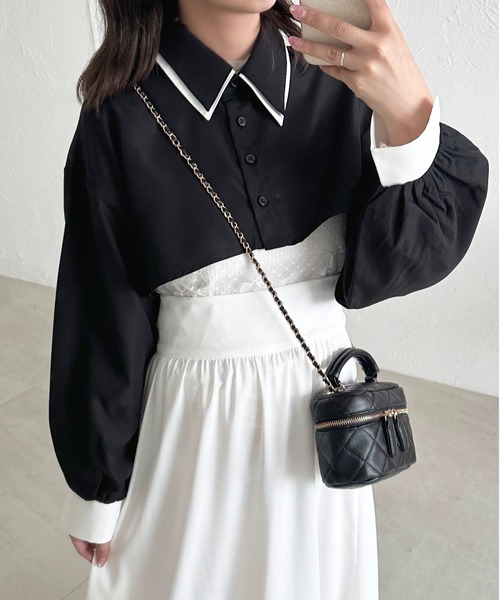 apres jour(アプレジュール)の「【apres jour mimi】Wカラーアソートショートシャツ【ZOZOTOWN限定アイテム】(シャツ/ブラウス・レディース・ブラック/ブラウン/オフホワイト/アイボリー/ボルドー・X-LARGE/フリー)」の20枚目の写真