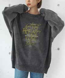 tiptop | 【2025SS新色登場】ストーンウォッシュロゴニットプルオーバー(ニット/セーター)