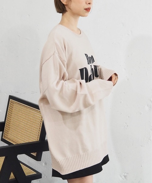 セール】【2025AW新色登場】ストーンウォッシュロゴニットプルオーバー