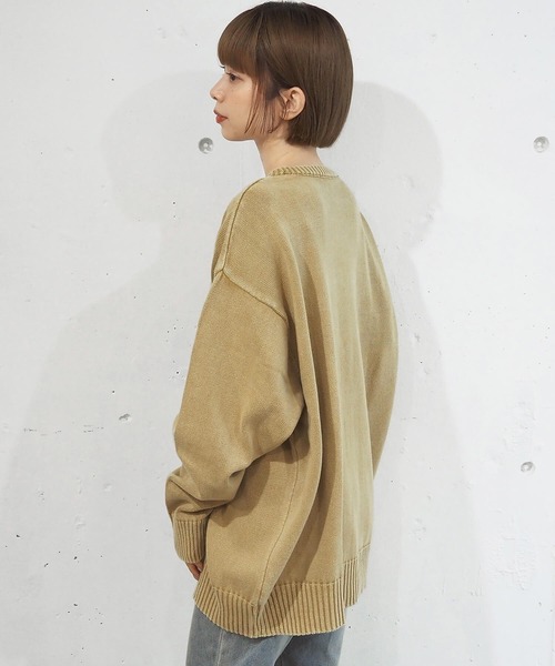 セール】【2025AW新色登場】ストーンウォッシュロゴニットプルオーバー