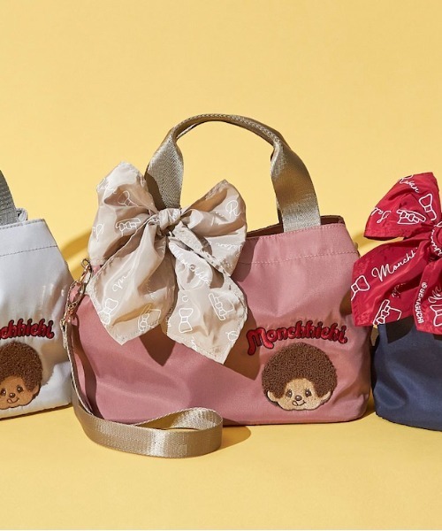 SALON de RUBAN（サロンドルヴァン）の「【SALON de RUBAN / サロン ド ルヴァン】 モンチッチ 2wayハンドバッグ 50th限定アイテム（トートバッグ・レディース・グレー/ブラック/レッド/ベージュ/ライトグレー/ピンク/ネイビー・FREE）」の6枚目の写真