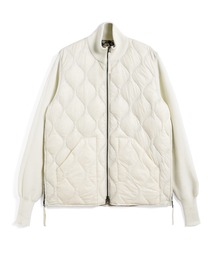 【TAION(タイオン)】〈ユニセックス〉ミリタリー ハイネック ニット+ダウン ジャケット-ソフトシェル