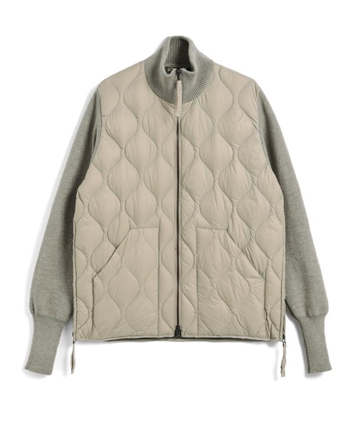 新品　TAIONミリタリーライン ハイネックニット ソフトシェルダウン ミリタリー ハイネック ニット+ダウン ジャケット-ソフトシェル