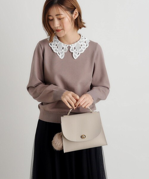 grove（グローブ）の「【雑誌掲載】フラップヒネリショルダー（ショルダーバッグ・レディース・ブラック/グレー/ライトグレー/キャメル・00）」の5枚目の写真