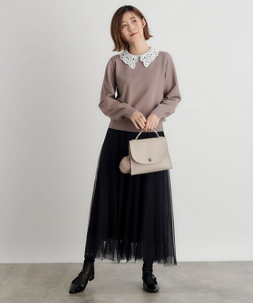 grove（グローブ）の「【雑誌掲載】フラップヒネリショルダー（ショルダーバッグ・レディース・ブラック/グレー/ライトグレー/キャメル・00）」の6枚目の写真