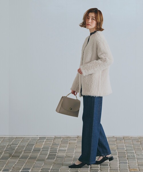 grove（グローブ）の「【雑誌掲載】フラップヒネリショルダー（ショルダーバッグ・レディース・ブラック/グレー/ライトグレー/キャメル・00）」の7枚目の写真