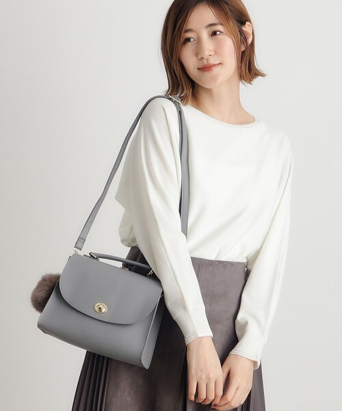 grove（グローブ）の「【雑誌掲載】フラップヒネリショルダー（ショルダーバッグ・レディース・ブラック/グレー/ライトグレー/キャメル・00）」の8枚目の写真