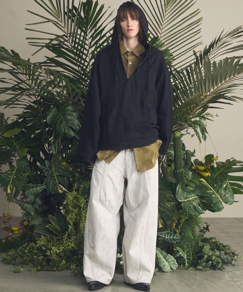 UNISEX》Three-Dimensional Cutting Denim Pants/立体裁断カッティング