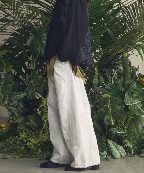 UNISEX》Three-Dimensional Cutting Denim Pants/立体裁断カッティング