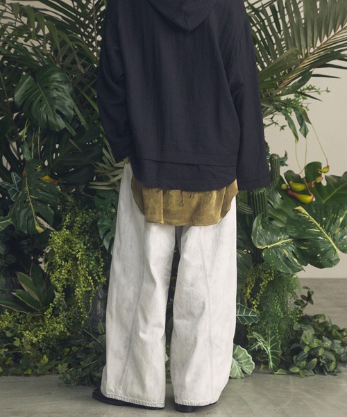 UNISEX》Three-Dimensional Cutting Denim Pants/立体裁断カッティング