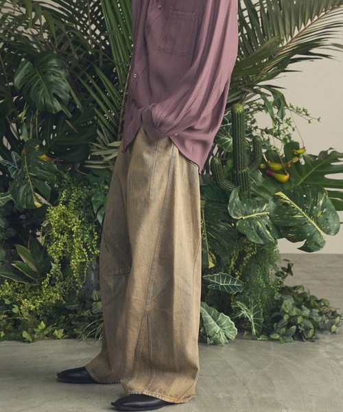 UNISEX》Three-Dimensional Cutting Denim Pants/立体裁断カッティング