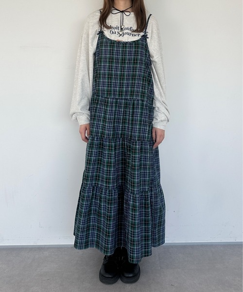 kutir(クティール)の「A/W アソートリボンティアードキャミワンピース(ワンピース・レディース・グリーン/ブラック/イエロー/レッド・FREE)」の14枚目の写真