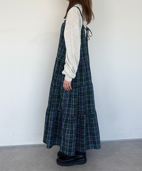 kutir(クティール)の「A/W アソートリボンティアードキャミワンピース(ワンピース・レディース・グリーン/ブラック/イエロー/レッド・FREE)」の15枚目の写真