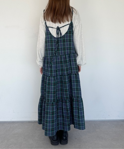 kutir(クティール)の「A/W アソートリボンティアードキャミワンピース(ワンピース・レディース・グリーン/ブラック/イエロー/レッド・FREE)」の16枚目の写真