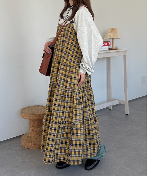 kutir(クティール)の「A/W アソートリボンティアードキャミワンピース(ワンピース・レディース・グリーン/ブラック/イエロー/レッド・FREE)」の19枚目の写真