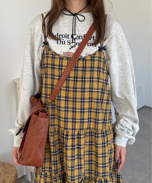 kutir(クティール)の「A/W アソートリボンティアードキャミワンピース(ワンピース・レディース・グリーン/ブラック/イエロー/レッド・FREE)」の21枚目の写真