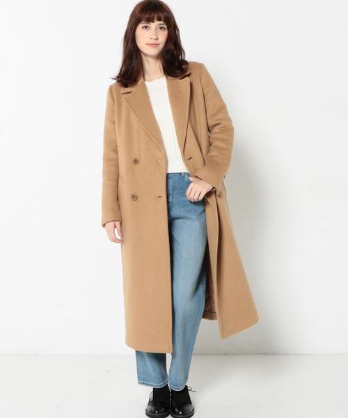 Another Edition（アナザーエディション）の「ロングコート/ AEBC 　W/P LONG CT◆（チェスターコート・レディース・ベージュ/オリーブ・MEDIUM/SMALL）」の9枚目の写真
