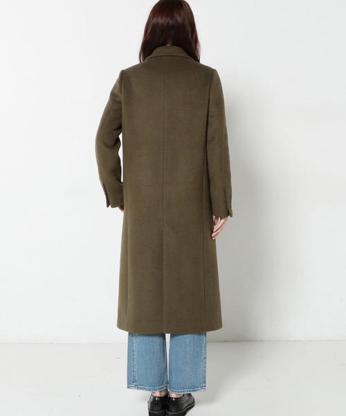 Another Edition（アナザーエディション）の「ロングコート/ AEBC 　W/P LONG CT◆（チェスターコート・レディース・ベージュ/オリーブ・MEDIUM/SMALL）」の3枚目の写真