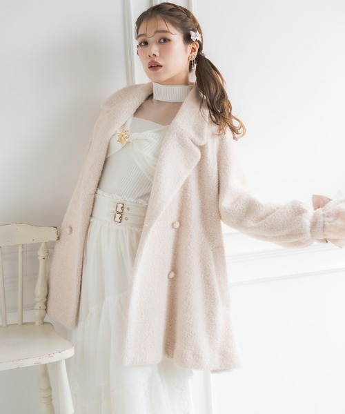 新色入荷】ラメシャギーAラインコート（その他アウター）｜couture BY