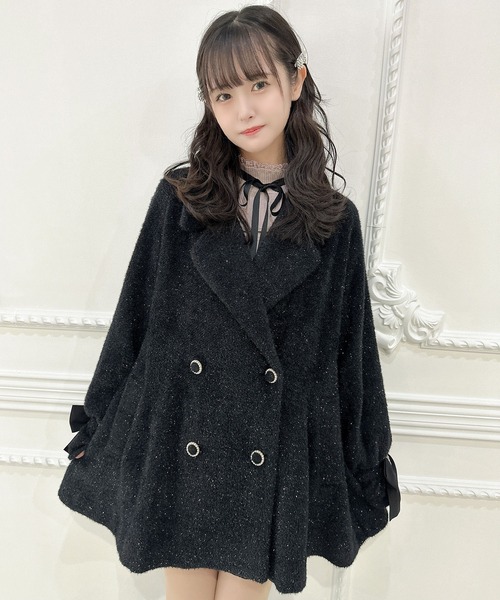 ラメシャギーAラインコート 新色入荷】ラメシャギーAラインコート（その他アウター）｜couture BY