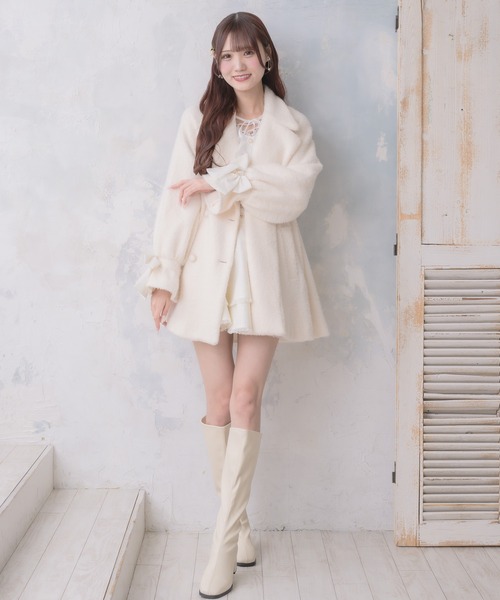 新色入荷】ラメシャギーAラインコート（その他アウター）｜couture BY