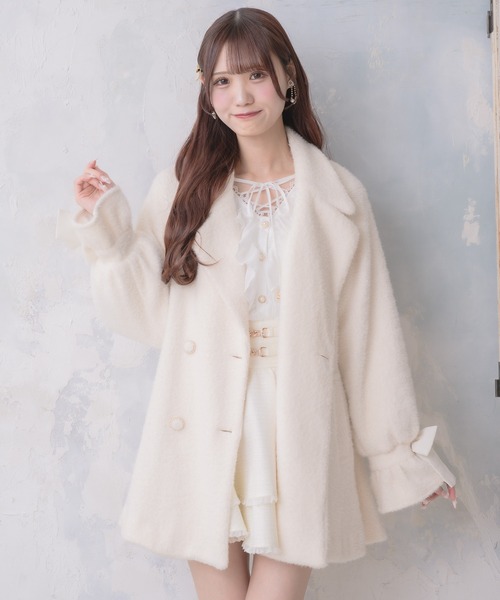 新色入荷】ラメシャギーAラインコート（その他アウター）｜couture BY