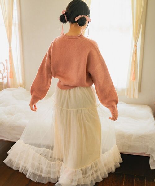 ems excite（エムズエキサイト）の「ハートロゴ起毛NTPO（ニット/セーター・レディース・ピンク/ナチュラル/ブルー・FREE）」の7枚目の写真