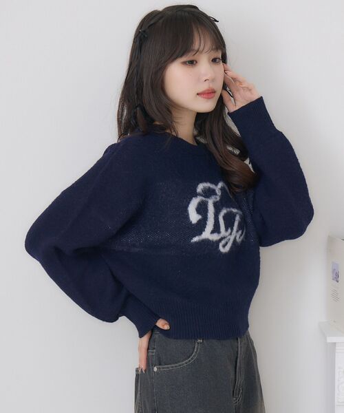 ems excite（エムズエキサイト）の「ハートロゴ起毛NTPO（ニット/セーター・レディース・ピンク/ナチュラル/ブルー・FREE）」の22枚目の写真