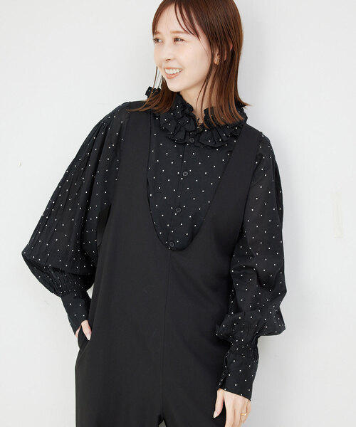 【セール】crinkle crinkle crinkle frill collar blouse CC-3025（シャツ/ブラウス）｜SLOBE IENA（スローブイエナ）