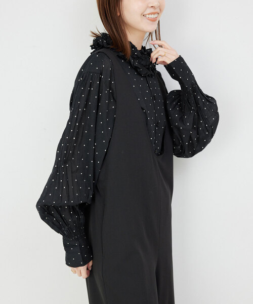 【セール】crinkle crinkle crinkle frill collar blouse CC-3025（シャツ/ブラウス）｜SLOBE IENA（スローブイエナ）