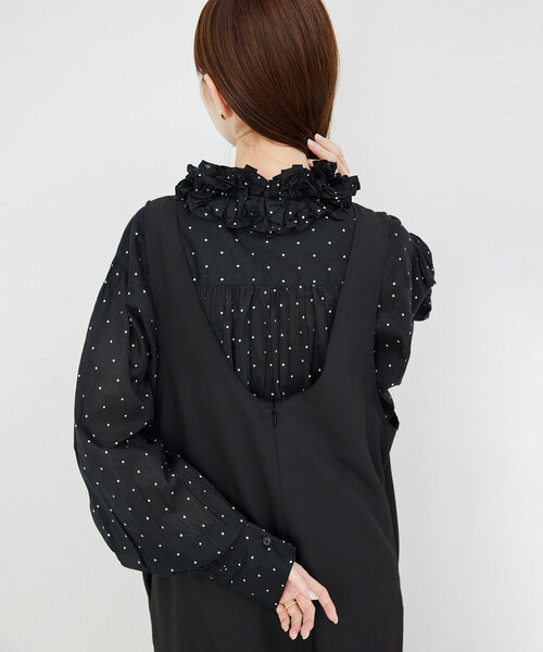 【セール】crinkle crinkle crinkle frill collar blouse CC-3025（シャツ/ブラウス）｜SLOBE IENA（スローブイエナ）