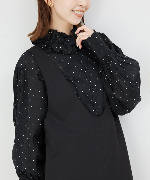 【セール】crinkle crinkle crinkle frill collar blouse CC-3025（シャツ/ブラウス）｜SLOBE IENA（スローブイエナ）