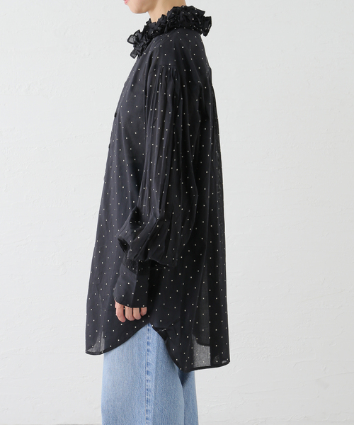 【セール】crinkle crinkle crinkle frill collar blouse CC-3025（シャツ/ブラウス）｜SLOBE IENA（スローブイエナ）