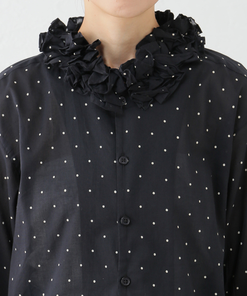 【セール】crinkle crinkle crinkle frill collar blouse CC-3025（シャツ/ブラウス）｜SLOBE IENA（スローブイエナ）